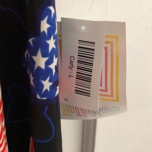 LuLaRoe Dresses - NWT LuLaRoe Carly Red, White and Blue Bows Dress LuLaRoe Dresses - NWT LuLaRoe Carly Red, White and Blue Bows Dress